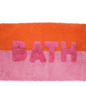 Katoenen badmat 
Orange / roos