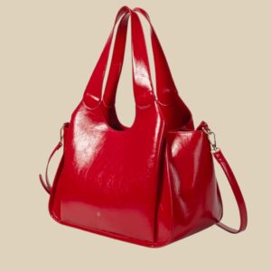 Handtas: Bold Red Shine modern chic