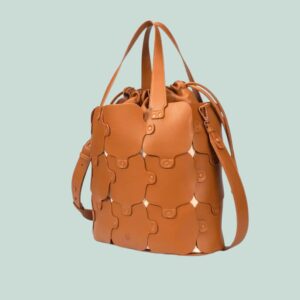 Handtas: Vegan chic patchwork caramel