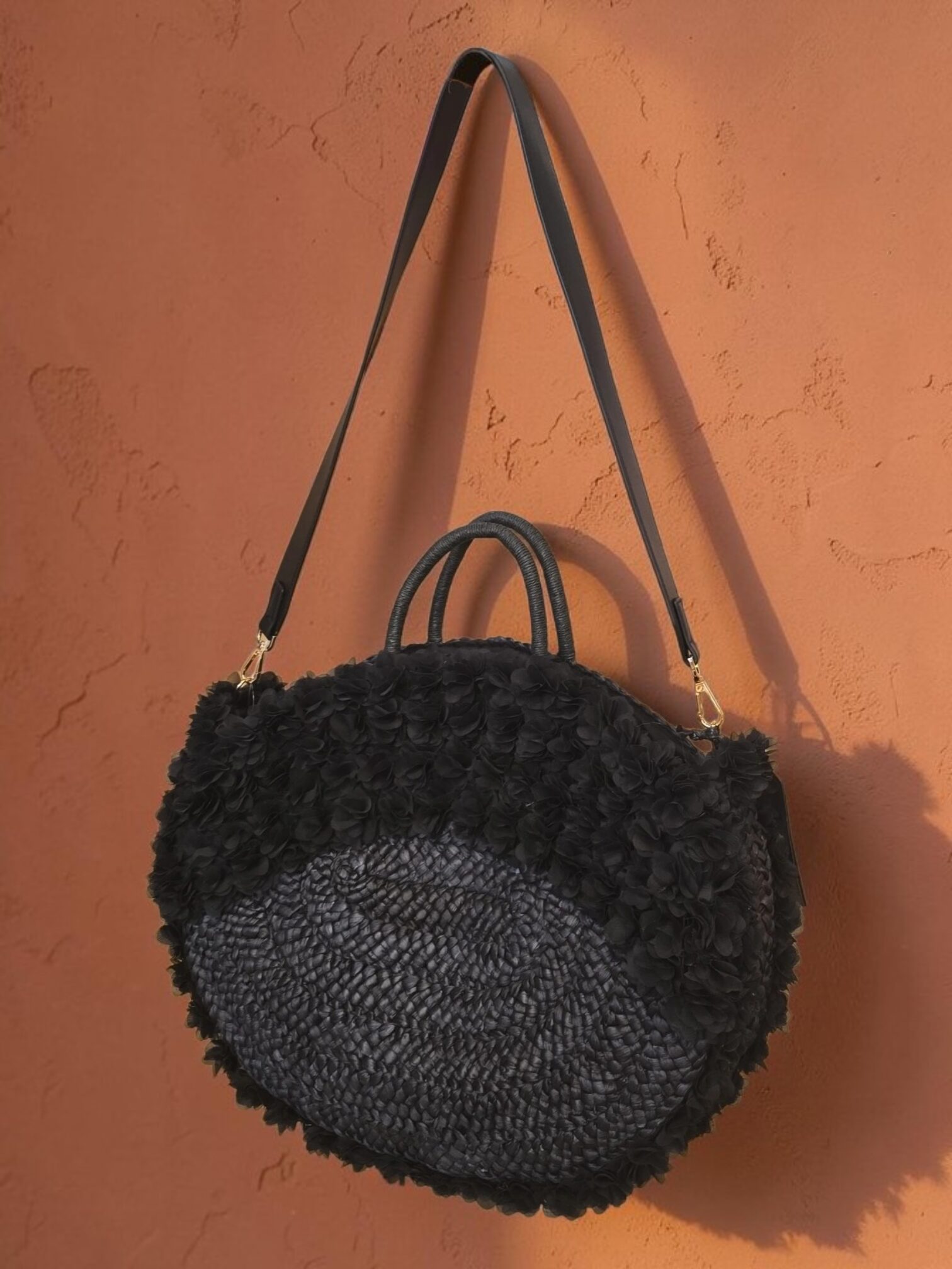 Bag: flower boho black