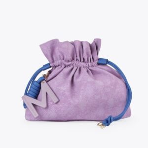 Handtas: lolacasademunt lila met gouden riem en blauwe accenten
UITVERKOCHT