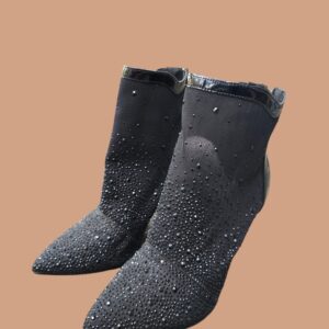 laars : zwart kort model met strass