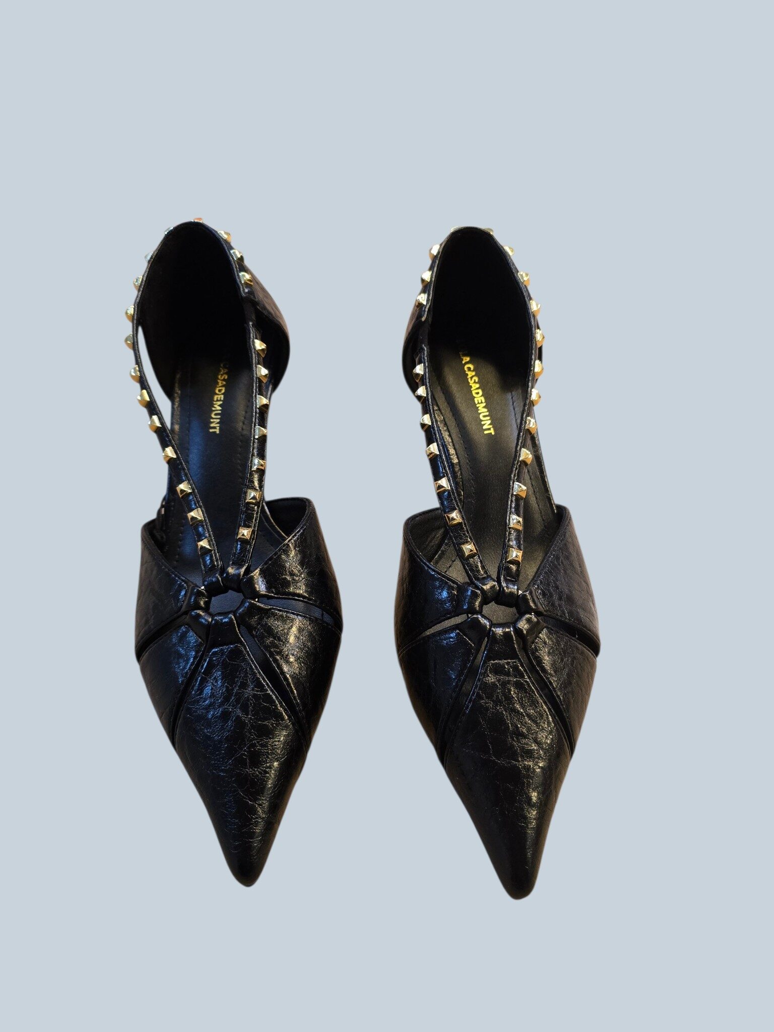 Pumps lolacasademunt zwart met studs en kittenkak - Afbeelding 2