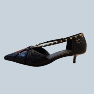 Pumps lolacasademunt zwart met studs en kittenkak