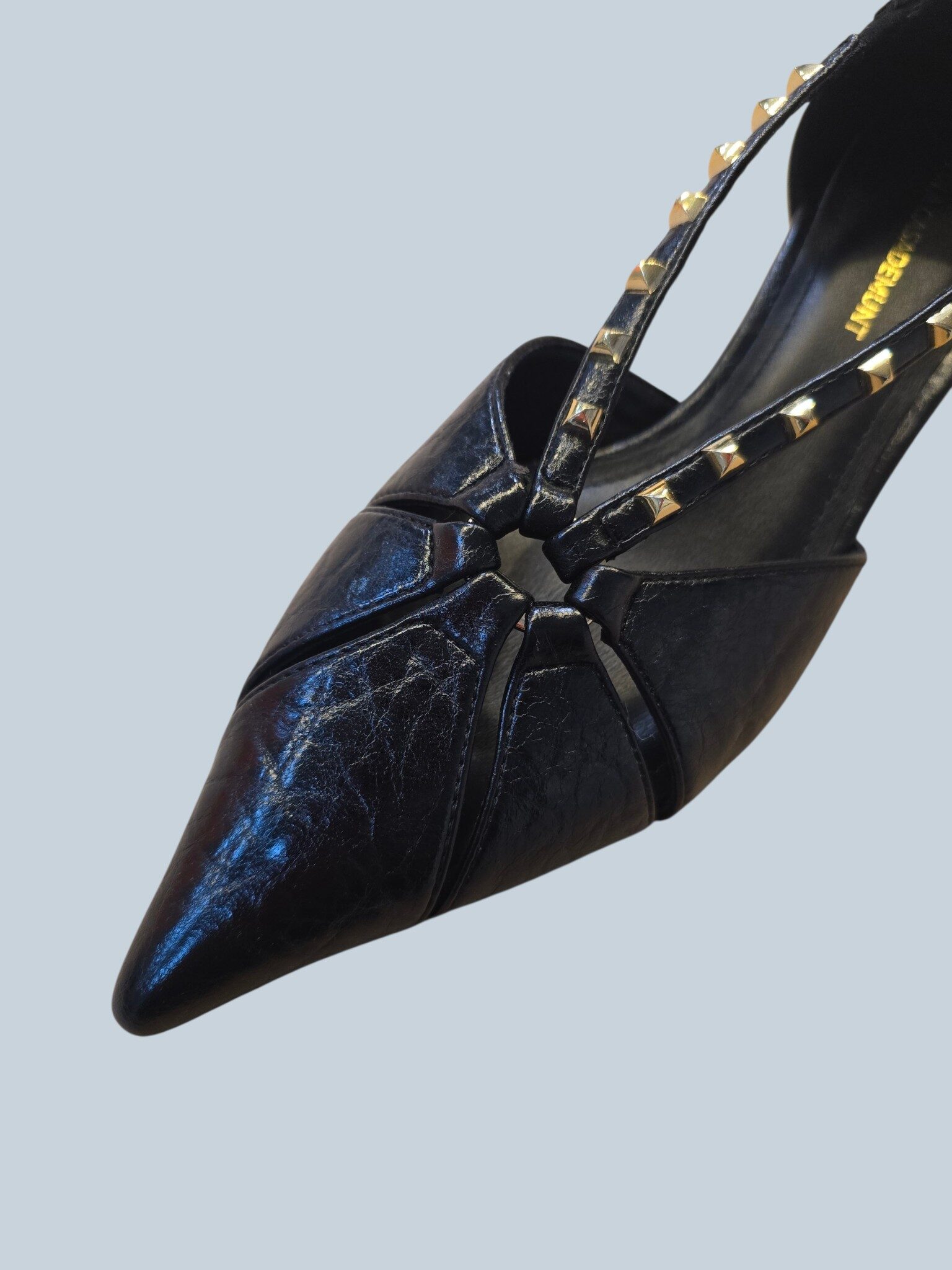 Pumps lolacasademunt zwart met studs en kittenkak - Afbeelding 9