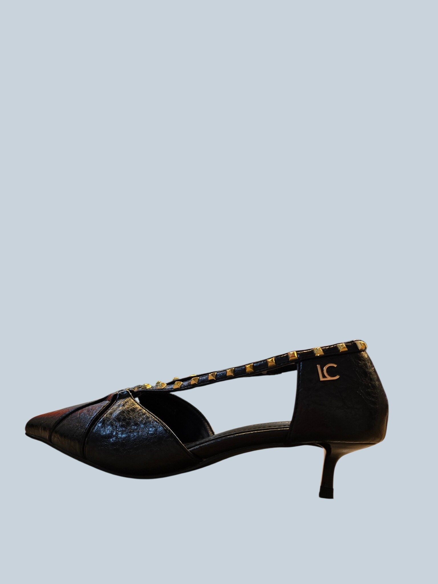 Pumps lolacasademunt zwart met studs en kittenkak - Afbeelding 8