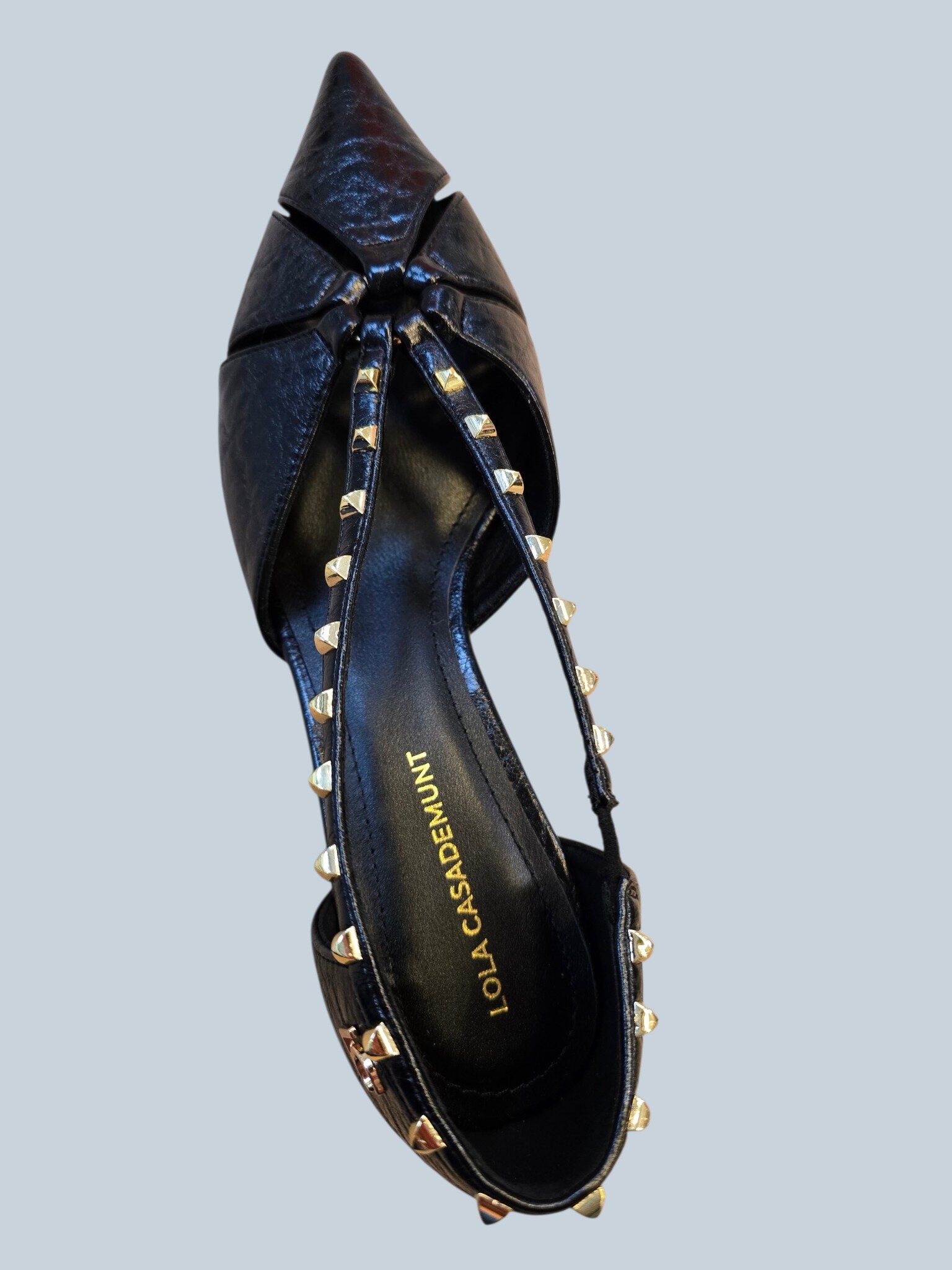 Pumps lolacasademunt zwart met studs en kittenkak - Afbeelding 3