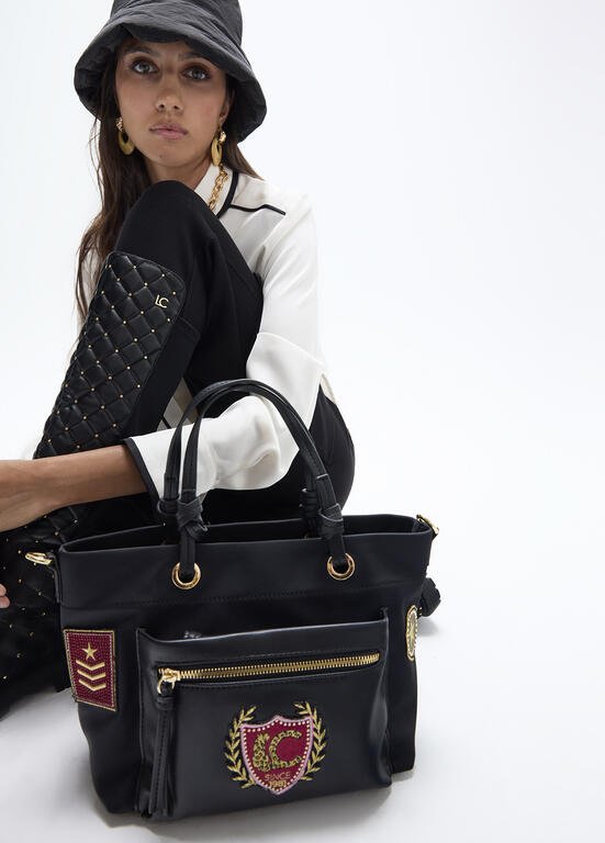 Bag: lolacasademunt college LF2604078.00N.U zwart met embleem
KLEIN MODEL - Afbeelding 4