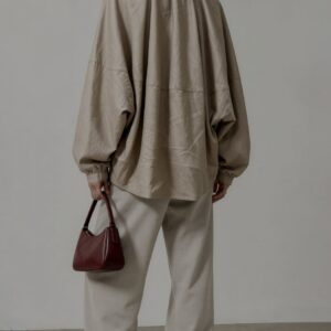 Vest: kort oversized model in Taupe
TU