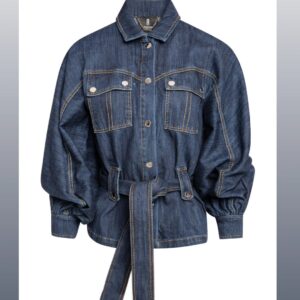 jas jeans oversized met medium wassing