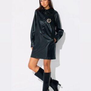 Jurk lolacasademunt zwart embleem LF2616019.00N NEGRO