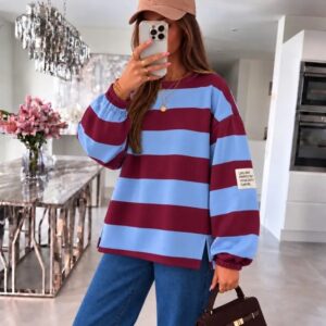 trui oversized met strepen in 2 varianten