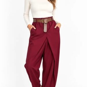 broek sarouel model met overslageffect